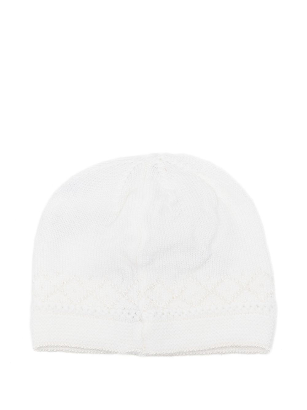 Cappello per neonati Paz Rodriguez Kids bianco con lavorazione pointelle 040-114014 6060 PaZ RODRIGUEZ KIDS 
