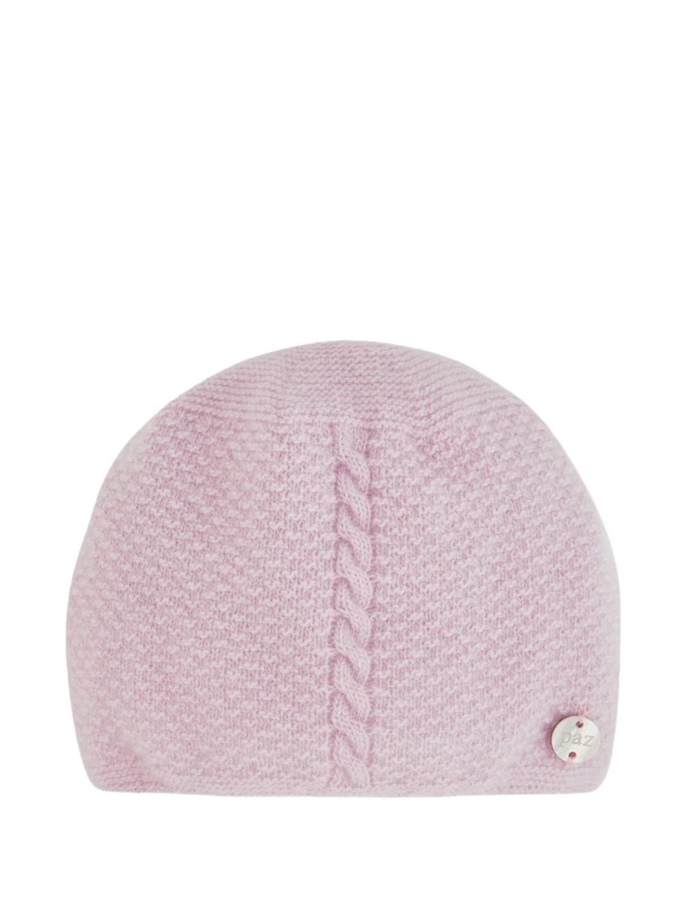 Berretto per neonata Paz Rodriguez Kids rosa con maglia intrecciata 040-114056 37 PaZ RODRIGUEZ KIDS 