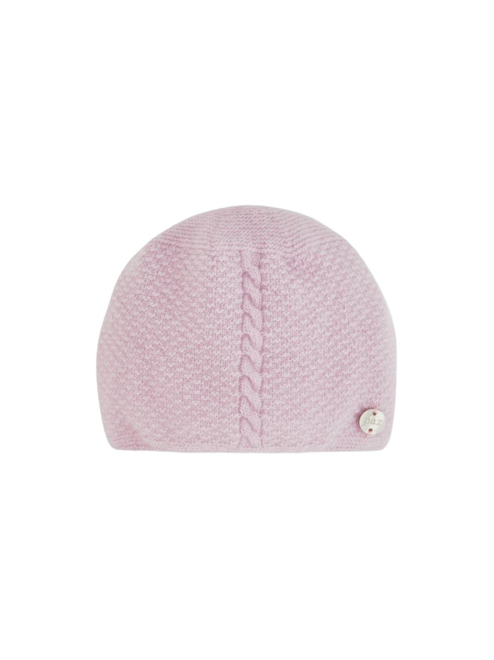 Berretto per neonata Paz Rodriguez Kids rosa con maglia intrecciata 040-114056 37 PaZ RODRIGUEZ KIDS 