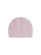 Berretto per neonata Paz Rodriguez Kids rosa con maglia intrecciata 040-114056 37 PaZ RODRIGUEZ KIDS 