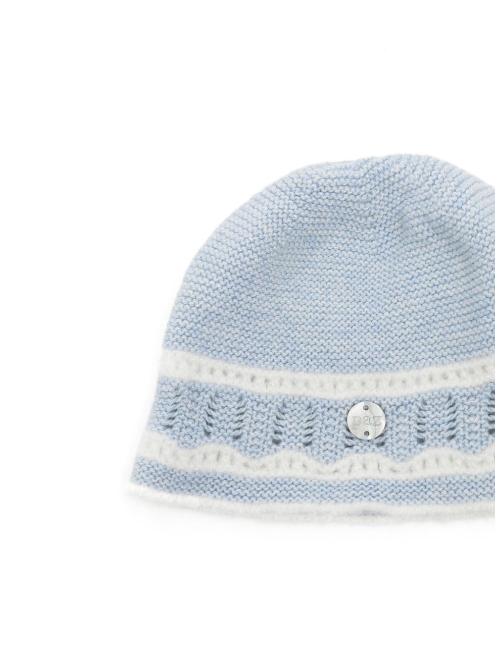 Cappello per neonati Paz Rodriguez Kids azzurro con lavorazione pointelle 040-124033 8060 PaZ RODRIGUEZ KIDS 
