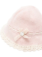 Cappello per neonata Paz Rodriguez Kids rosa con rifinitura all'uncinetto 040-124112 3273 PaZ RODRIGUEZ KIDS 