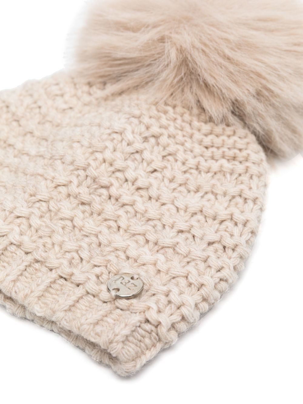 Cappello per neonato Paz Rodriguez Kids beige con pompon 040-130945 59 PaZ RODRIGUEZ KIDS 