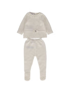 Set due pezzi per neonati Paz Rodriguez Kids beige con dettaglio a rombi 103-114009 6060 PaZ RODRIGUEZ KIDS 
