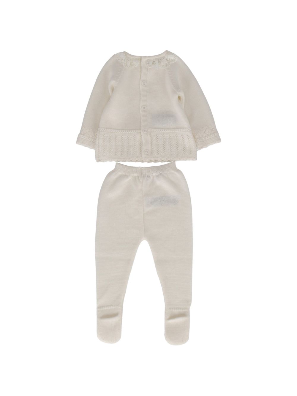 Set due pezzi per neonati Paz Rodriguez Kids beige con dettaglio a rombi 103-114009 6060 PaZ RODRIGUEZ KIDS 