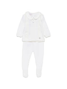 Set due pezzi per neonati Paz Rodriguez Kids bianco con colletto alla Peter Pan 103-114013 6060 PaZ RODRIGUEZ KIDS 