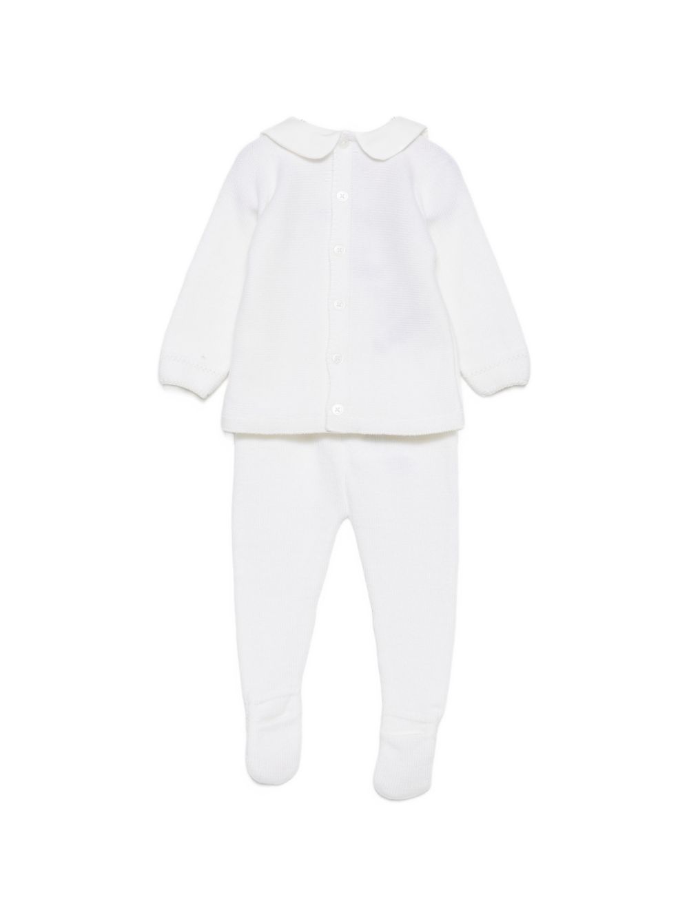 Set due pezzi per neonati Paz Rodriguez Kids bianco con colletto alla Peter Pan 103-114013 6060 PaZ RODRIGUEZ KIDS 