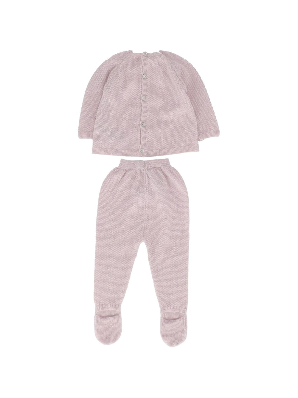 Set due pezzi per neonata Paz Rodriguez Kids rosa con lavorazione in rilievo 103-114052 37 PaZ RODRIGUEZ KIDS 