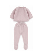 Set due pezzi per neonata Paz Rodriguez Kids rosa con lavorazione in rilievo 103-114052 37 PaZ RODRIGUEZ KIDS 