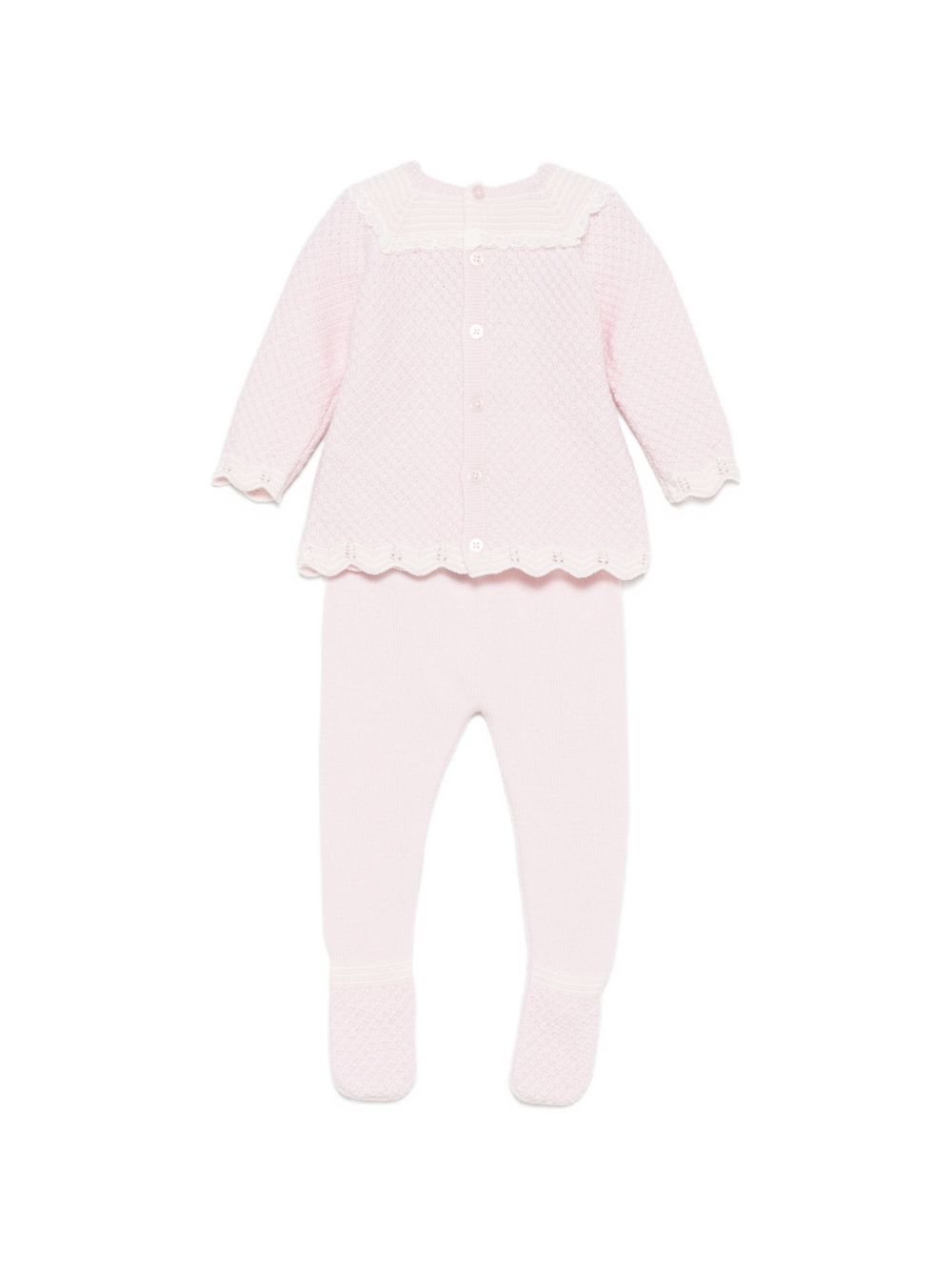 Set due pezzi per neonata Paz Rodriguez Kids rosa con design lavorato a maglia 103-114129 3060 PaZ RODRIGUEZ KIDS 