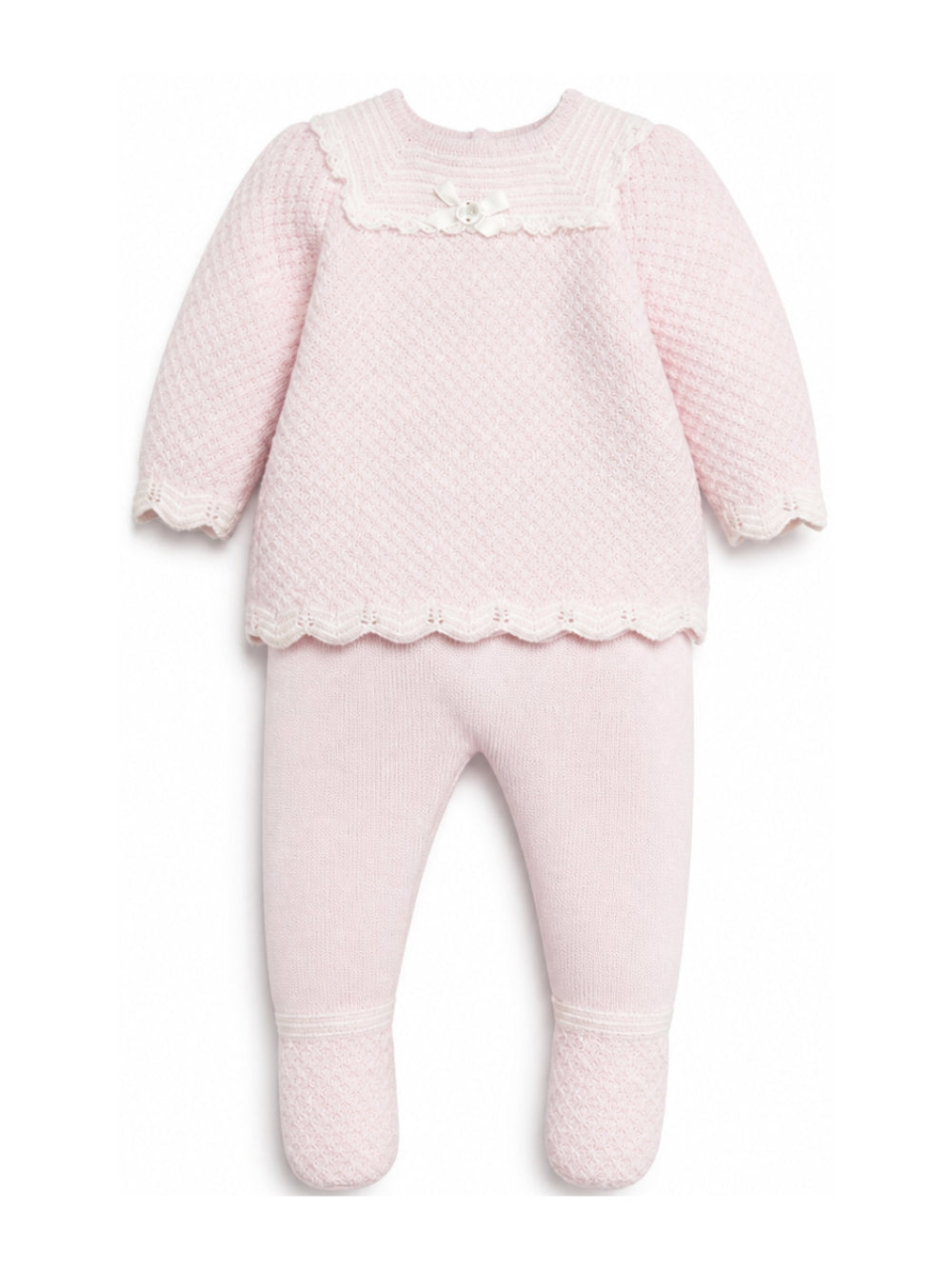 Set due pezzi per neonata Paz Rodriguez Kids rosa con design lavorato a maglia 103-114129 3060 PaZ RODRIGUEZ KIDS 