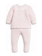Set due pezzi per neonata Paz Rodriguez Kids rosa con design lavorato a maglia 103-114129 3060 PaZ RODRIGUEZ KIDS 