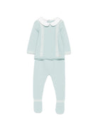 Set due pezzi per neonati Paz Rodriguez Kids verde con colletto alla Peter Pan 103-114133 0316 PaZ RODRIGUEZ KIDS 