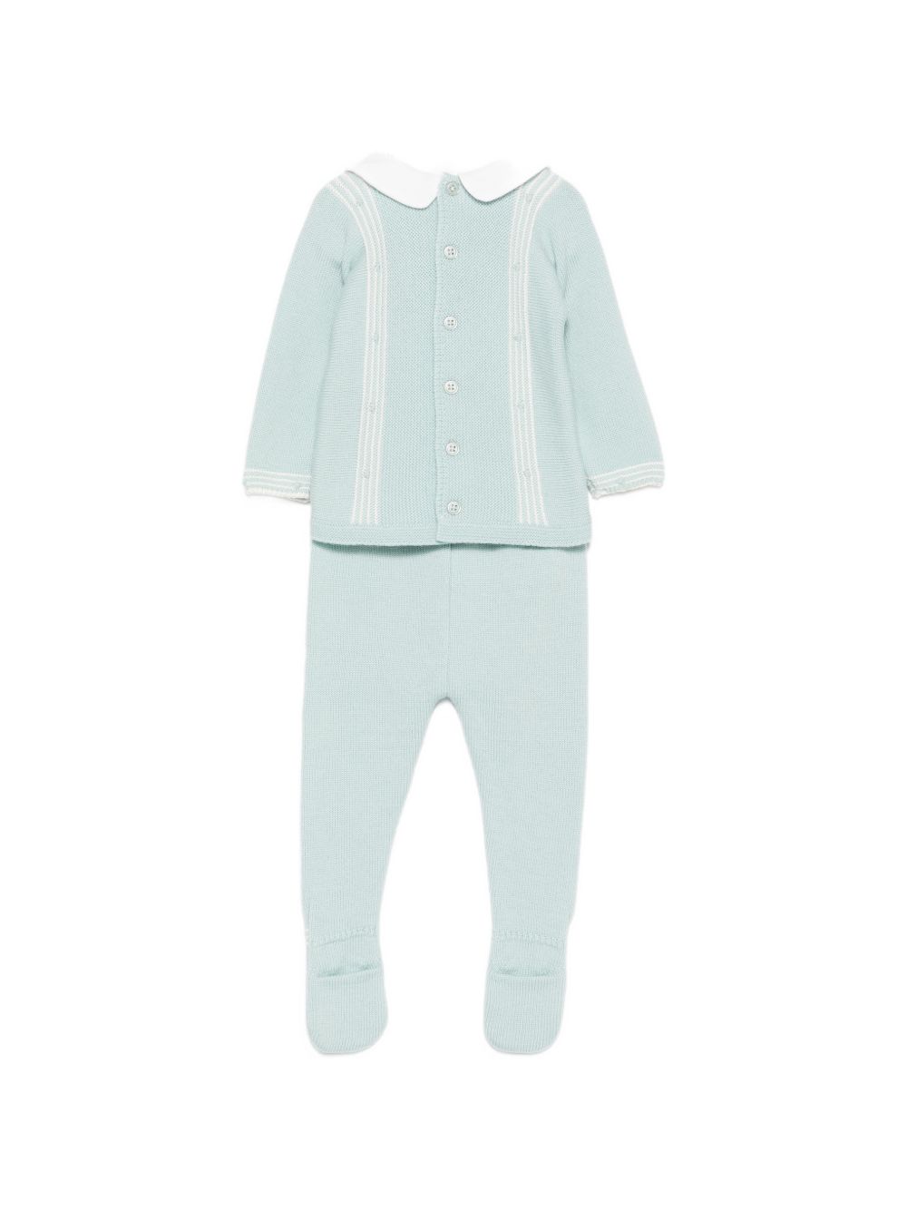 Set due pezzi per neonati Paz Rodriguez Kids verde con colletto alla Peter Pan 103-114133 0316 PaZ RODRIGUEZ KIDS 