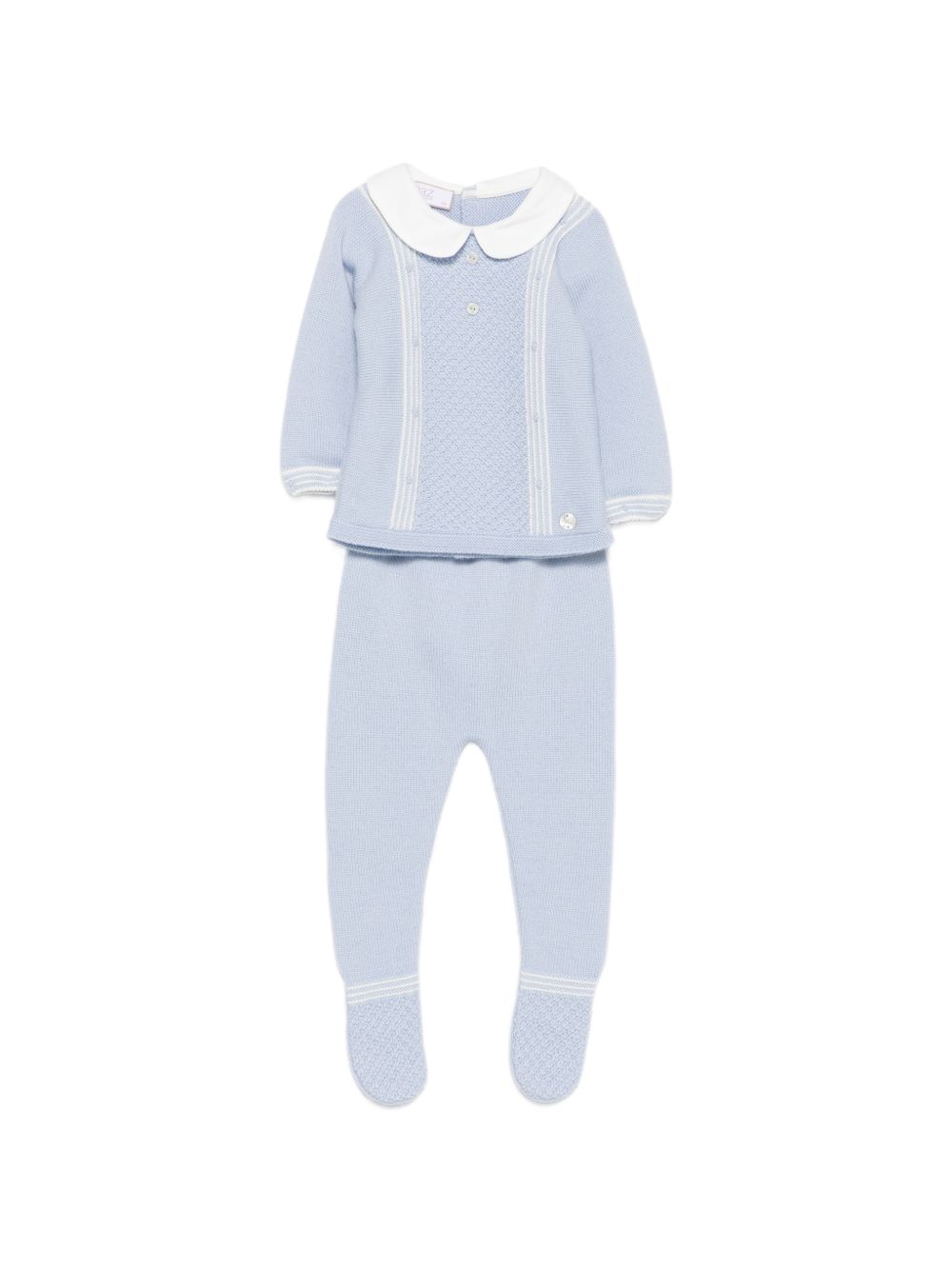 Set due pezzi per neonati Paz Rodriguez Kids azzurro con colletto alla Peter Pan 103-114133 2060 PaZ RODRIGUEZ KIDS 