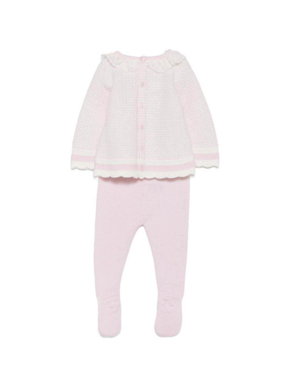 Set due pezzi per neonata Paz Rodriguez Kids rosa con orlo smerlato 103-114210 3060 PaZ RODRIGUEZ KIDS 