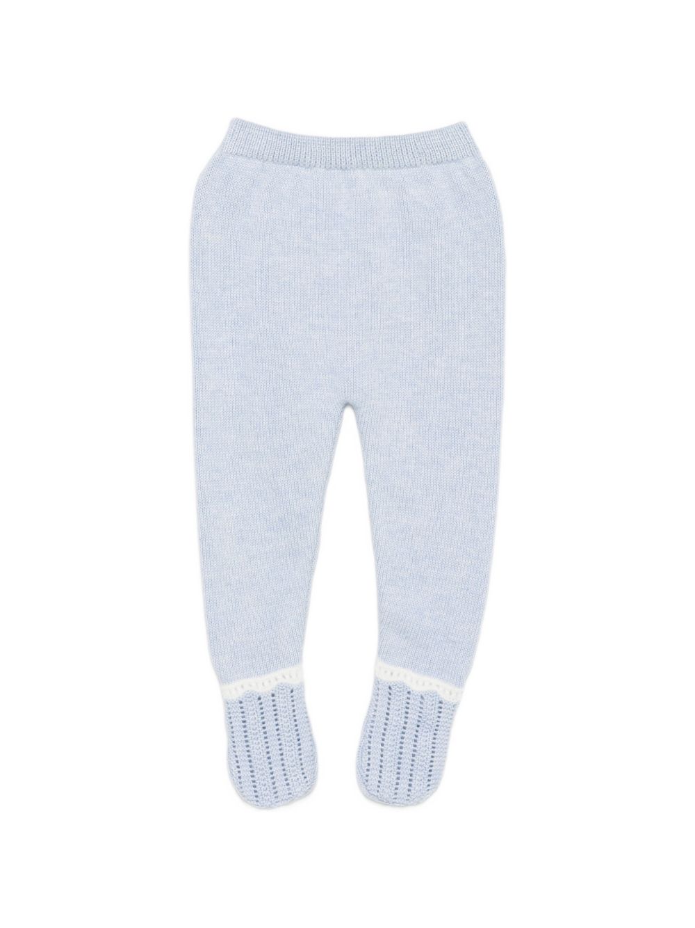 Set due pezzi per neonati Paz Rodriguez Kids azzurro con maglia a punto legaccio 103-124032 8060 PaZ RODRIGUEZ KIDS 