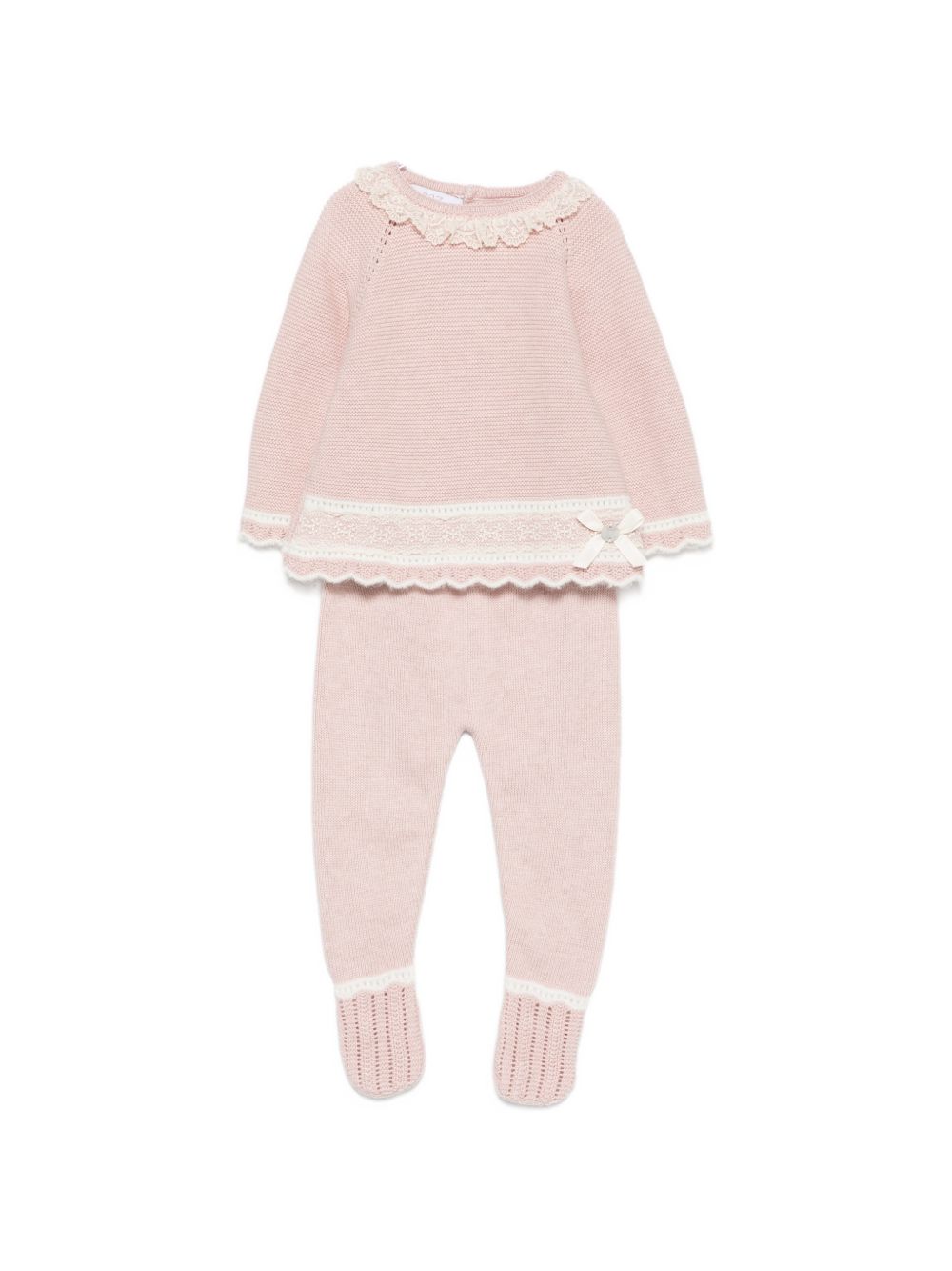 Set due pezzi per neonata Paz Rodriguez Kids rosa con finitura in pizzo 103L-124030 3260 PaZ RODRIGUEZ KIDS 
