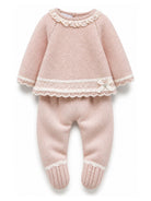 Set due pezzi per neonata Paz Rodriguez Kids rosa con finitura in pizzo 103L-124030 3260 PaZ RODRIGUEZ KIDS 