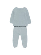 Completo maglia e pantalone per neonato Paz Rodriguez Kids azzurro con maglia a trecce 111986 114171 180 PaZ RODRIGUEZ KIDS 