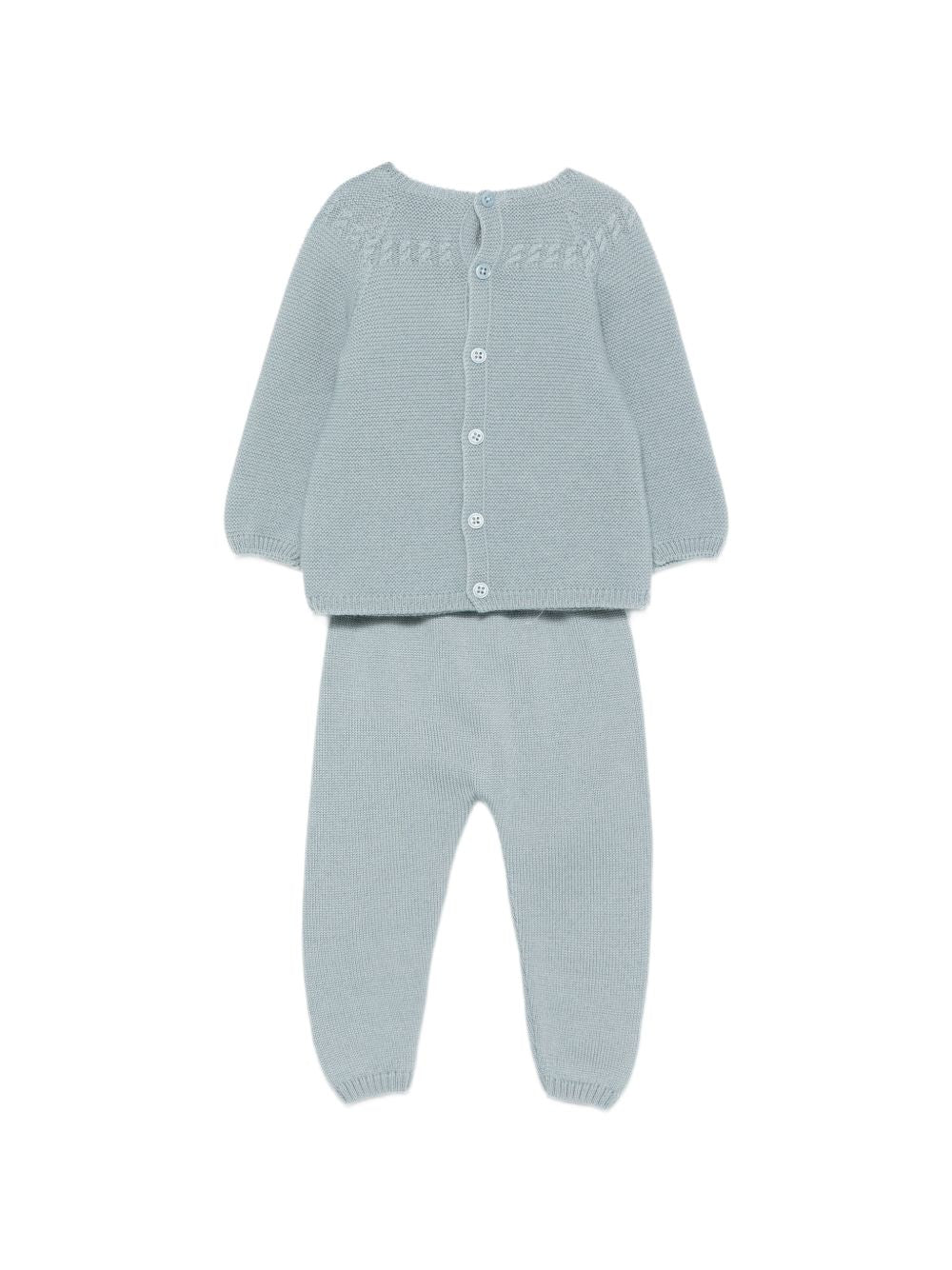 Completo maglia e pantalone per neonato Paz Rodriguez Kids azzurro con maglia a trecce 111986 114171 180 PaZ RODRIGUEZ KIDS 