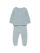 Completo maglia e pantalone per neonato Paz Rodriguez Kids azzurro con maglia a trecce 111986 114171 180 PaZ RODRIGUEZ KIDS 