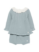 Completo per neonati Paz Rodriguez Kids azzurro con maglia a trecce 114170 114172 180 PaZ RODRIGUEZ KIDS 