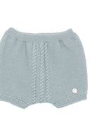 Completo maglione e pantaloncini per neonato Paz Rodriguez Kids azzurro con trecce ricamate 114171 114172 180 PaZ RODRIGUEZ KIDS 