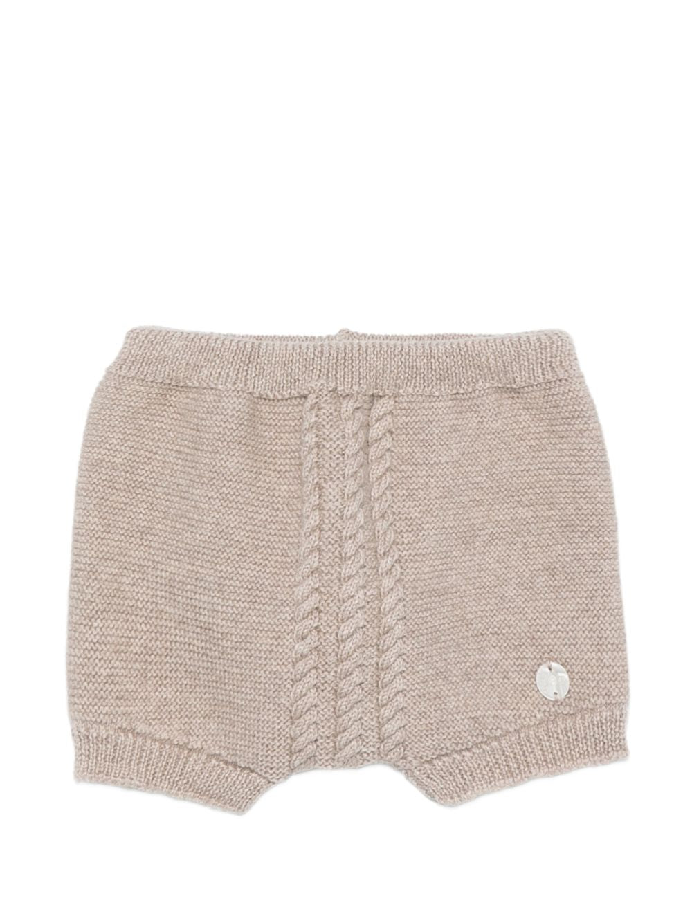 Completo maglione e pantaloncini per neonato Paz Rodriguez Kids beige con trecce ricamate 114171 114172 68 PaZ RODRIGUEZ KIDS 