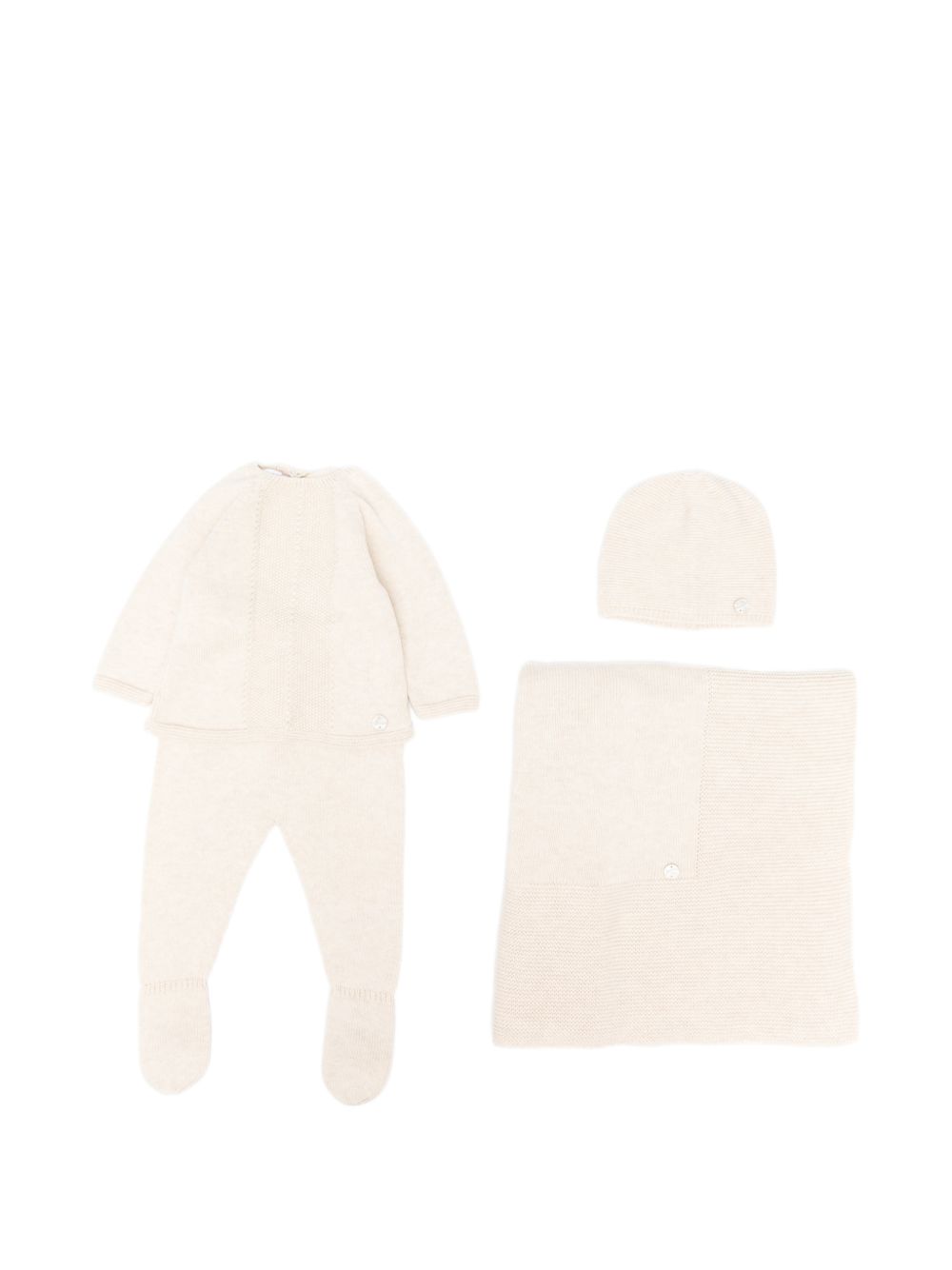 Set di quattro pezzi per neonati Paz Rodriguez Kids bianco con placchetta con logo 303-123774 73 PaZ RODRIGUEZ KIDS 