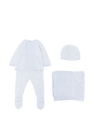 Set di quattro pezzi per neonati Paz Rodriguez Kids azzurro con placchetta con logo 303-123774 80 PaZ RODRIGUEZ KIDS 
