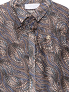 Blusa per bambina Roberto Cavalli Kids blu con colletto con fiocco CGA26014CA FAGIANELLA CERULEA ROBERTO CAVALLI KIDS 