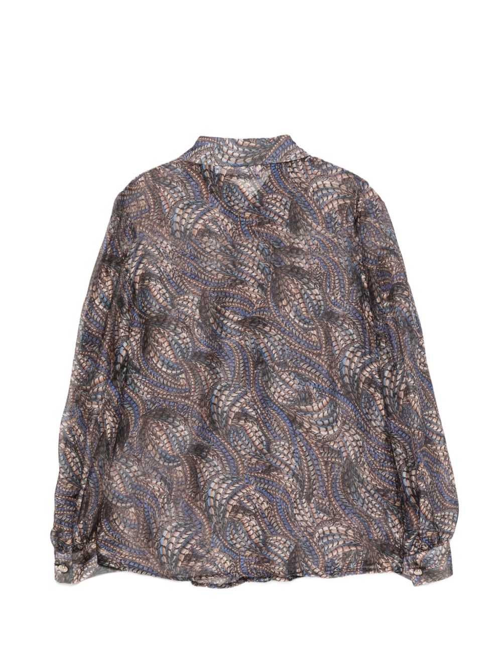 Blusa per bambina Roberto Cavalli Kids blu con colletto con fiocco CGA26014CA FAGIANELLA CERULEA ROBERTO CAVALLI KIDS 
