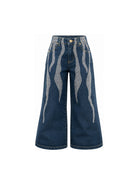 Jeans per bambina Roberto Cavalli Kids denim a gamba larga CGA26018JE DENIM BLUE MEDIUM ROBERTO CAVALLI KIDS 