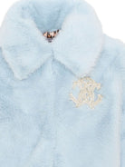 Giubbino per bambina Roberto Cavalli Kids azzurro con finitura in ecopelliccia CGA26048PL SKYRIDE ROBERTO CAVALLI KIDS 