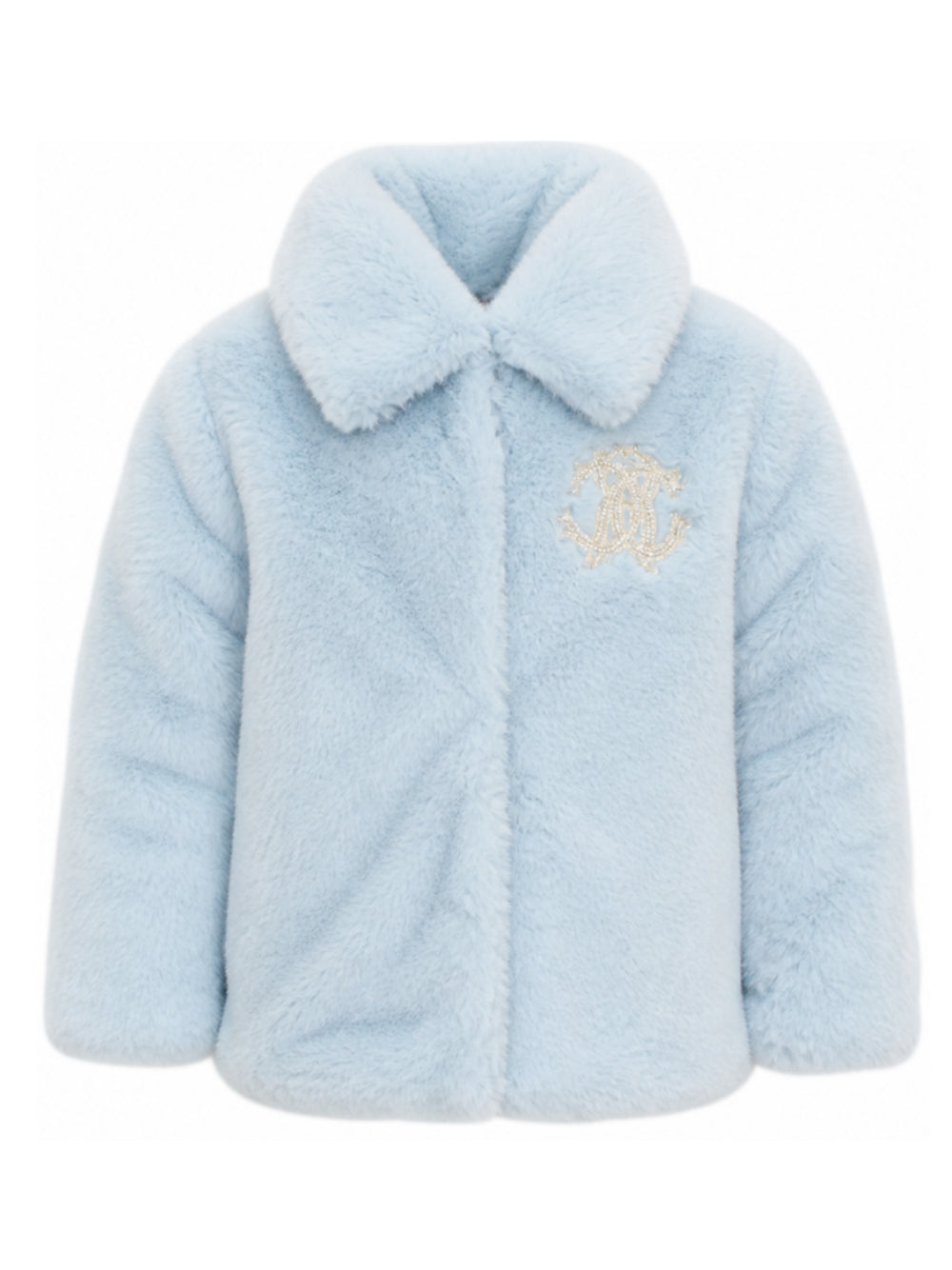 Giubbino per bambina Roberto Cavalli Kids azzurro con finitura in ecopelliccia CGA26048PL SKYRIDE ROBERTO CAVALLI KIDS 