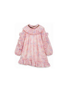 Abito per bambina Roberto Cavalli Junior rosa con rifiniture floreali CGA26061VE CALICANTO ROBERTO CAVALLI KIDS 