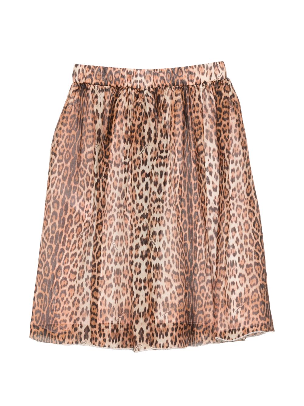 Gonna per bambina Roberto Cavalli Kids marrone con stampa animalier CGA26073GO GIAGUARO NATURALE ROBERTO CAVALLI KIDS 