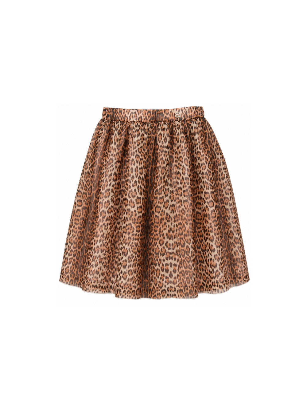 Gonna per bambina Roberto Cavalli Kids marrone con stampa animalier CGA26073GO GIAGUARO NATURALE ROBERTO CAVALLI KIDS 