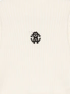 Maglione per bambina Roberto Cavalli Junior bianco crema con logo ricamato sul davanti CGA26101MA AVORIO CANNOLI CREAM ROBERTO CAVALLI KIDS 