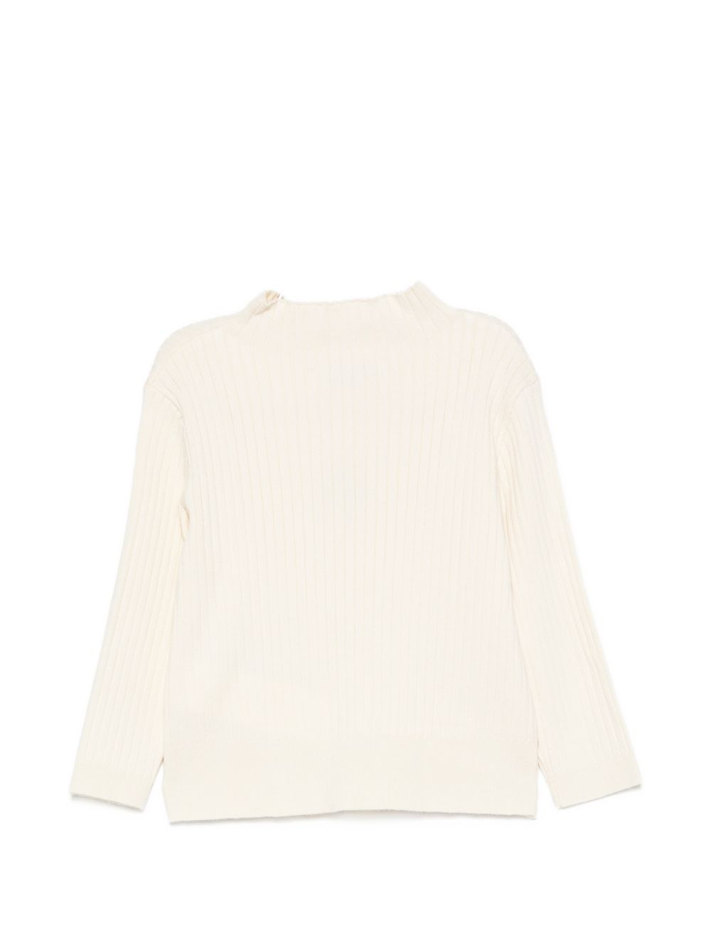Maglione per bambina Roberto Cavalli Junior bianco crema con logo ricamato sul davanti CGA26101MA AVORIO CANNOLI CREAM ROBERTO CAVALLI KIDS 