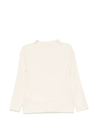 Maglione per bambina Roberto Cavalli Junior bianco crema con logo ricamato sul davanti CGA26101MA AVORIO CANNOLI CREAM ROBERTO CAVALLI KIDS 