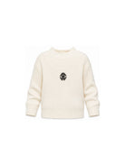 Maglione per bambina Roberto Cavalli Junior bianco crema con logo ricamato sul davanti CGA26101MA AVORIO CANNOLI CREAM ROBERTO CAVALLI KIDS 