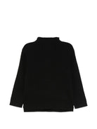 Maglione per bambina Roberto Cavalli Kids mero con ricamo logo sul davanti CGA26101MA BLACK ROBERTO CAVALLI KIDS 