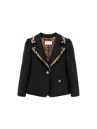 Giacca per bambina Roberto Cavalli Kids nera con dettagli animalier CGA26160GC BLACK ROBERTO CAVALLI KIDS 