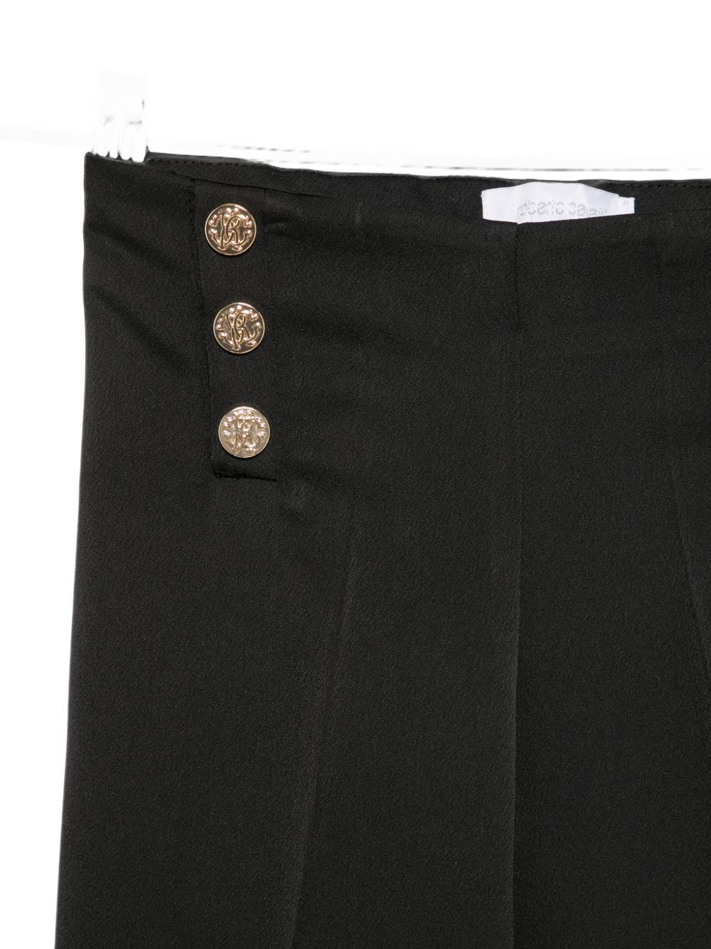 Pantaloni per bambina Roberto Cavalli Kids neri a zampa con decorazioni a bottone CGA26162PA BLACK ROBERTO CAVALLI KIDS 
