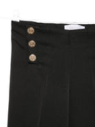 Pantaloni per bambina Roberto Cavalli Kids neri a zampa con decorazioni a bottone CGA26162PA BLACK ROBERTO CAVALLI KIDS 