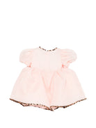 Abito per neonata Roberto Cavalli Kids rosa con dettagli animalier CIA26015VE PINK HEAVENLY ROBERTO CAVALLI KIDS 