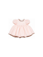 Abito per neonata Roberto Cavalli Kids rosa con dettagli animalier CIA26015VE PINK HEAVENLY ROBERTO CAVALLI KIDS 