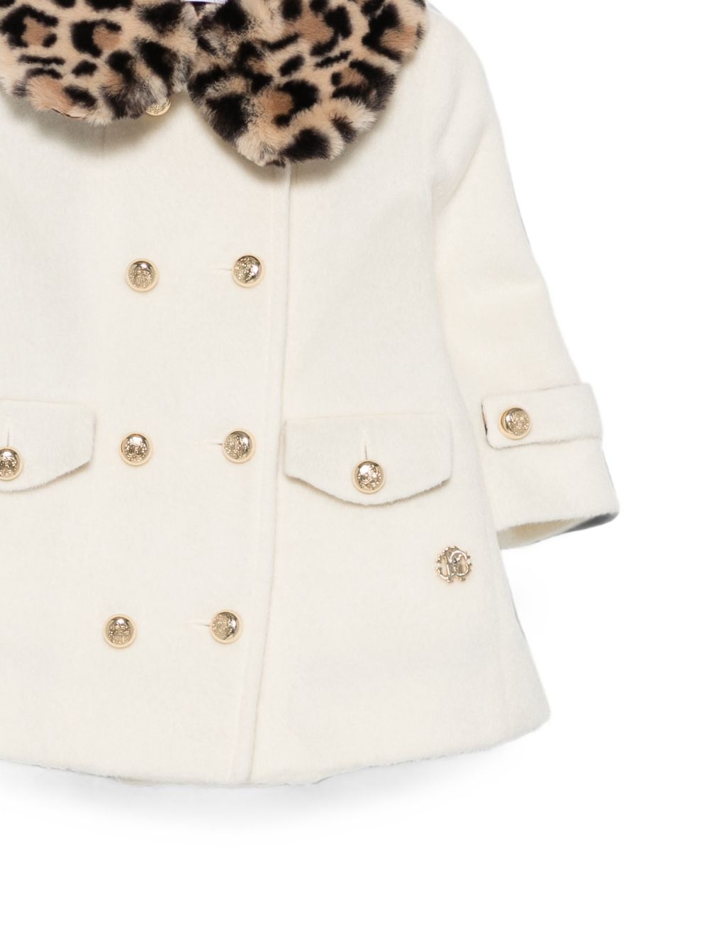 Cappotto per neonata Roberto Cavalli Kids bianco con dettagli animalier CIA26030CP AVORIO CANNOLI CREAM ROBERTO CAVALLI KIDS 
